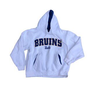 Vintage CHAMPS UCLA Bruins Hoodie Sweatshirt SMALL White Pullover Sweater